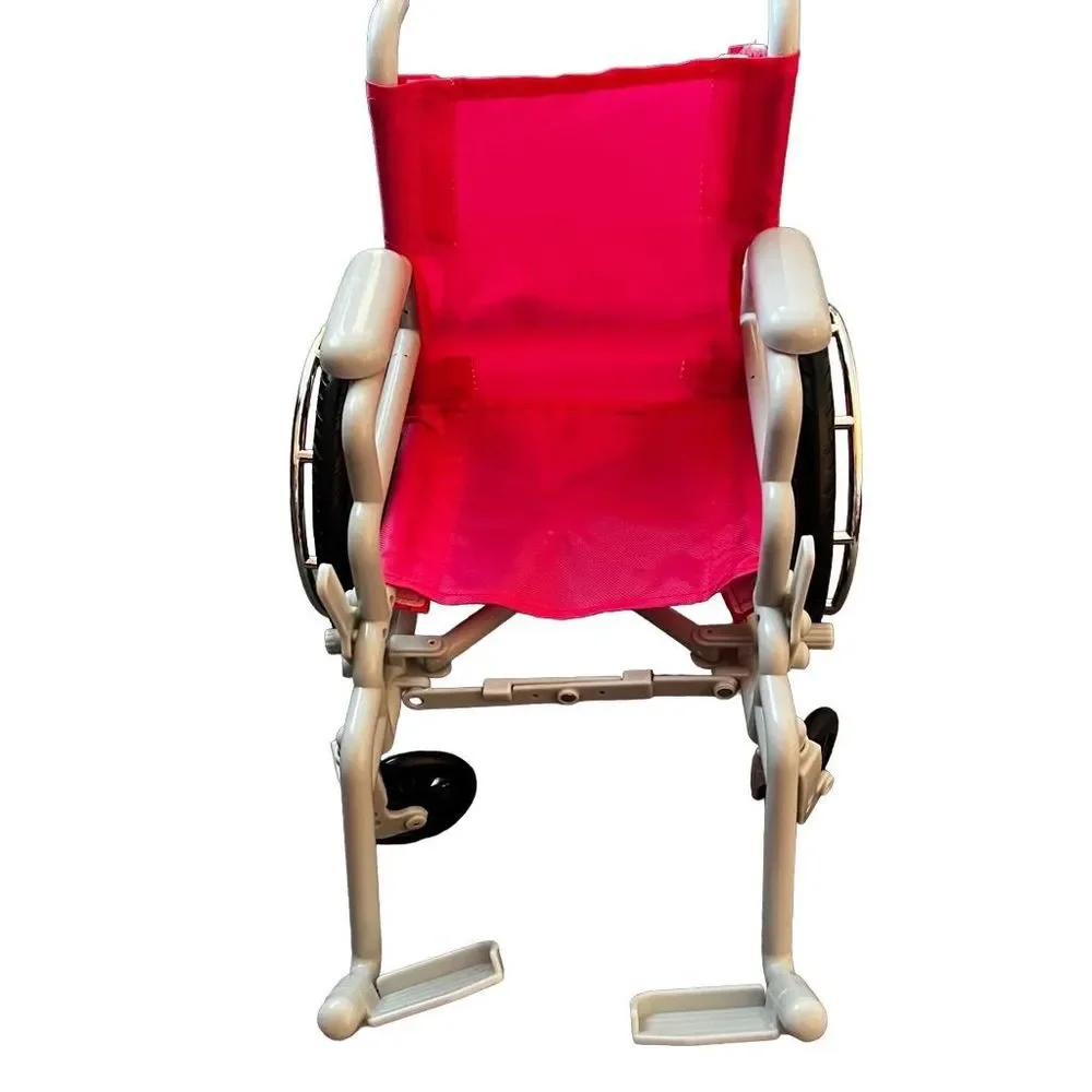 Doll‎ Wheelchair and Doll Helmet Pink fits 18 Inch Dolls Like American Girl Doll